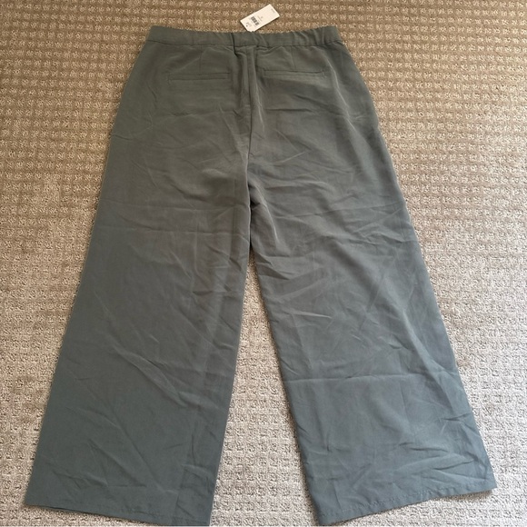 J. Jill Caraway Wide Leg Cropped Pants Size Small Modal Poly Blend Side Zip NWT - Picture 8 of 10